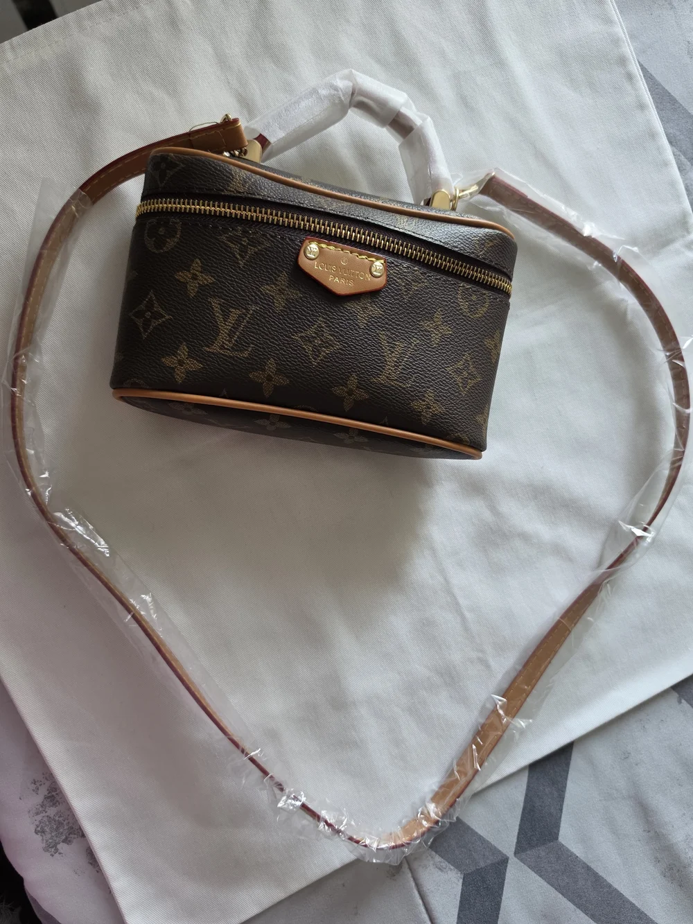 Monogram Brown Mini Vanity Crossbody Bag